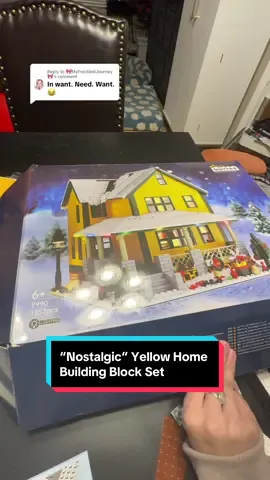 Replying to @🎀MyFreckledJourney🎀 the building block nostalgic yellow home that lights up, is holiday/christmas and very fun to build.  #tiktokshopblackfriday  #tiktokshopcreatorpicks  #spotlightfinds  #tiktokshopcybermonday  #buildingblocks 
