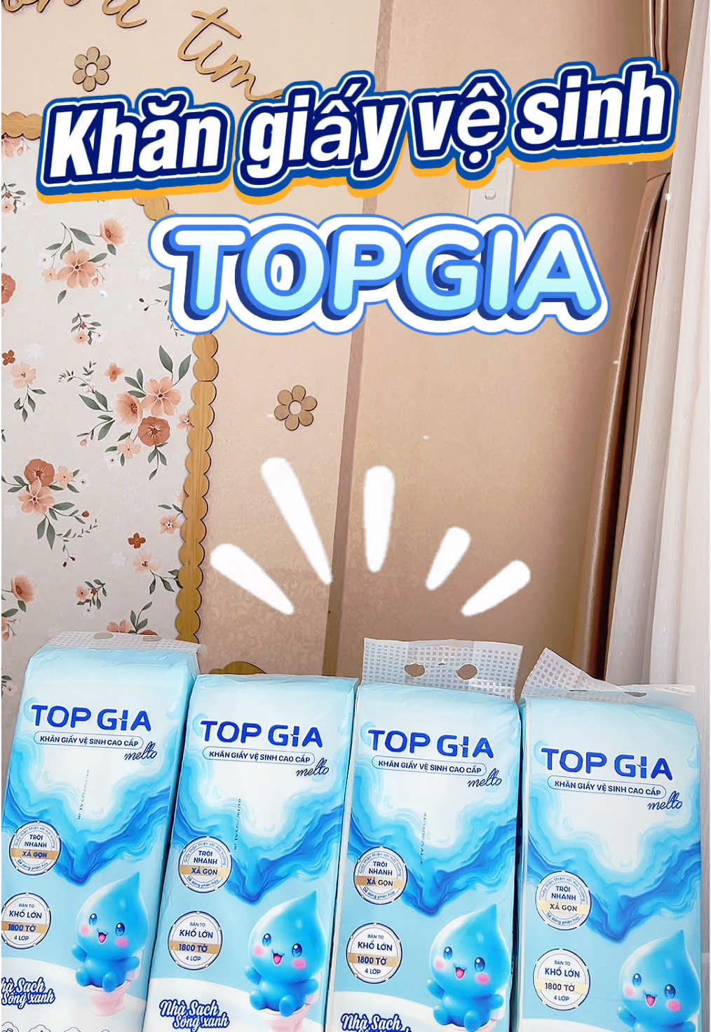 Sao nhà TOPGIA cái gì cũng có hết vậy nè 😍😍 Khăn giấy vệ sinh này tan nhanh trong nước luôn 🫰🫰 #topgia  #khangiay  #khangiayvesinh  #mebimreview 