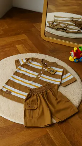 Setelan anak motif salur✨ #rekomendasi #setelananak #outfitanak 