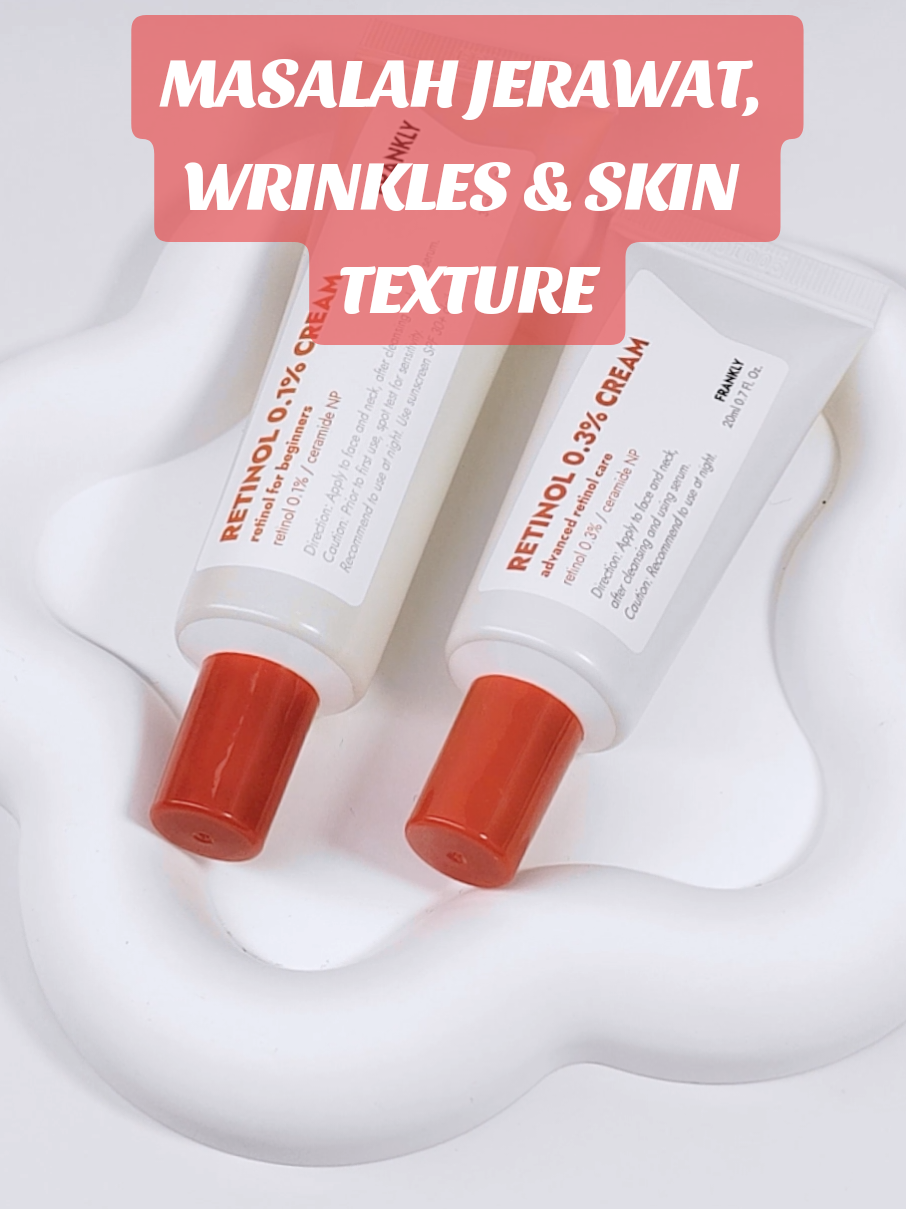 FRANKLY RETINOL 0.1% vs 0.3% CREAM 💦✨ #frankly #retinolcream #lunabeauty #lunablise #lunabeautymalaysia 