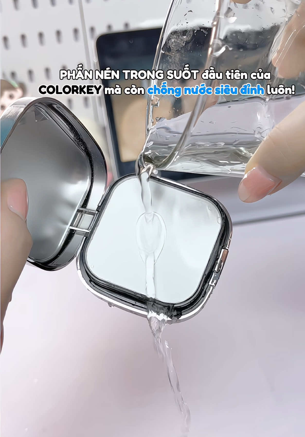 Phấn nén đầu tiên của Colorkey mà còn chống nước siêu đỉnh luôn! 🩵#phannencolorkey #airypowdercolorkey #phanphukiemdau #goclamdep #lin203 