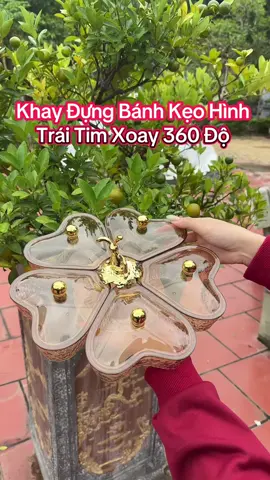 Khay đưng bánh kẹo, mứt Tết xoay 360 độ có nắp chống bụi #khaymuttet #khaydungbanhkeotetxoay360do #khaydungbanhkeo #giadungtienich 