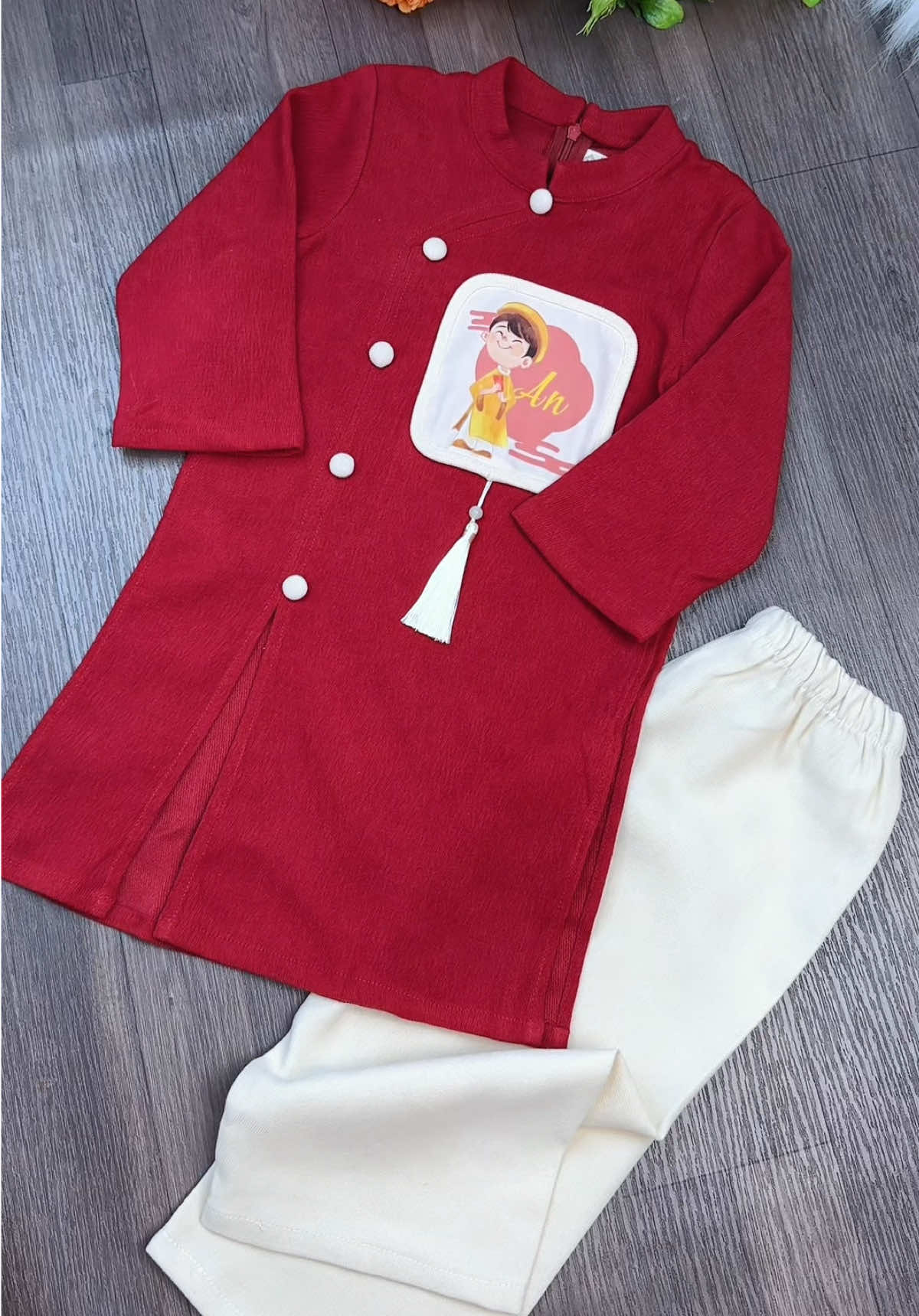 Áo dài tết mẫu mới 2026 cho bé trai, chữ An cho bé  #mebevyne#aodaitet#aodaitetchobe#dotetchobe#aodaicachtanchobe 