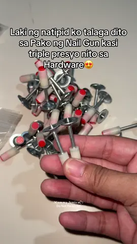 Laking tipid talaga nito kumpara sa hardware mo bibilin' #nailguntools #domicotanails #gunnails 