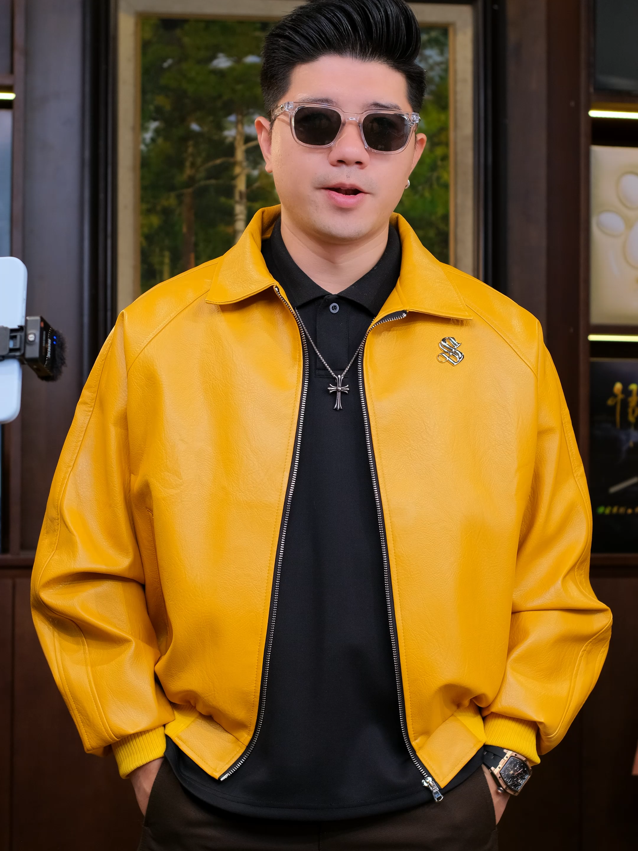 Áo khoác varsity bomber da #minhcuan #xuhuong #thoitrangnam #aoda #aovarsity #aokhoac