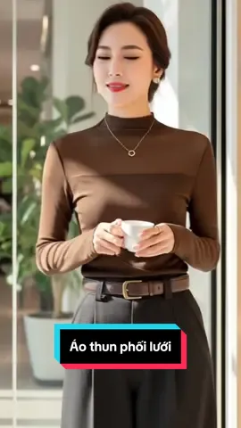 Áo thun phối lưới#thoitrangnu #viralvideo #xuhuong .