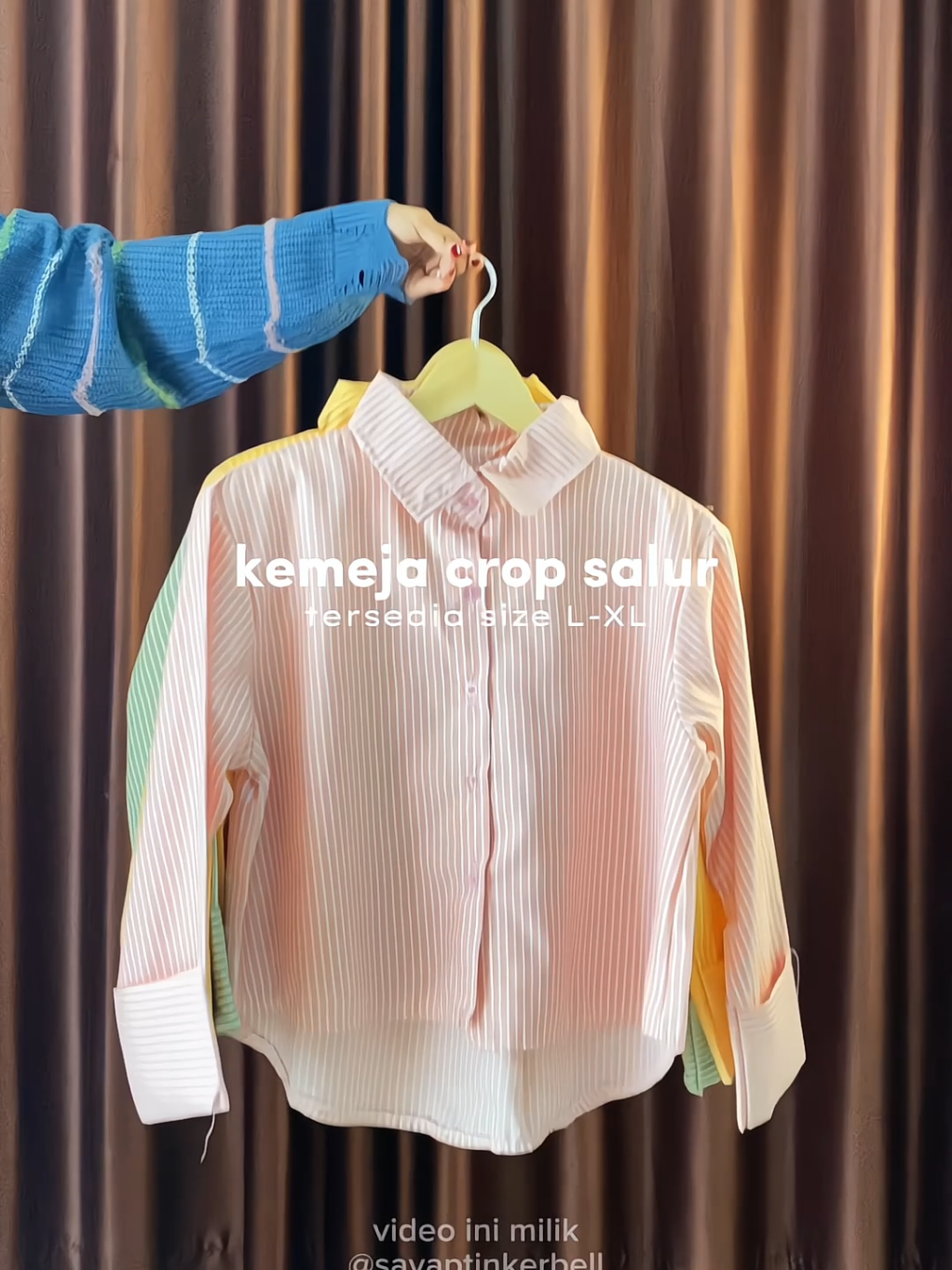 rekomendasi kemeja crop garis😍💗 #kemejacrop #kemejasalur #fyp #ziggytop #kemejagaris 