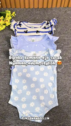 Nyaman,adem,stylish itu sih kuncinya mom 😍 #romperbayi #bajubayiperempuan #outfitbayi #ootdbayi #setelanbayi 