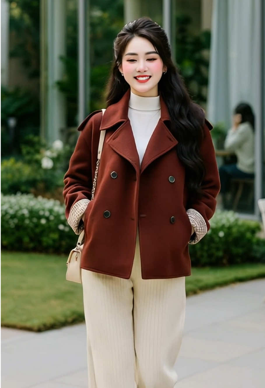 Áo khoác dạ nữ vải dạ ép áo khoác thu đông 4 cúc #áo #aokhoac #aokhoacdaep #aokhoacda #xuhuong