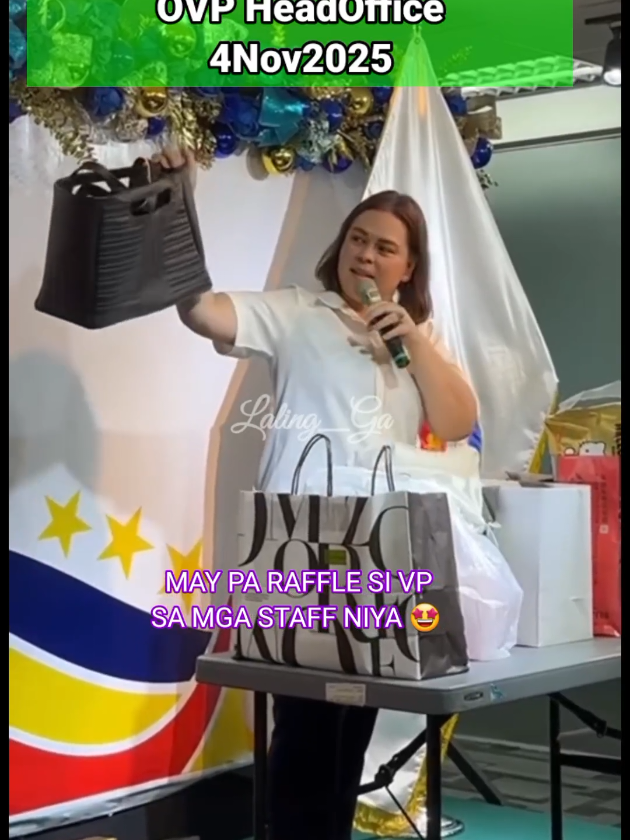 MAY PA RAFFLE SI VP SA MGA STAFF NIYA 🤩 #OVPUpdates #VPSara #VPInday #OVP90Years #CTTO 4Nov2025 