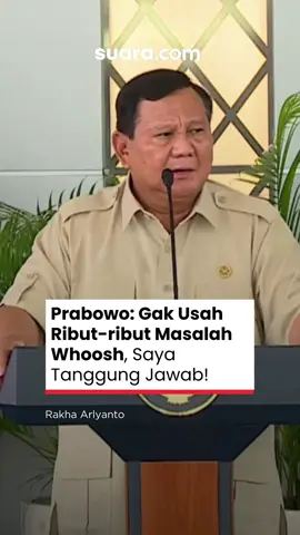 Presiden Prabowo Subianto meminta masyarakat tidak ikut ambil pusing soal utang kereta cepat Jakarta-Bandung Whoosh. 
