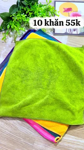 Combo 10 khăn vuông lau đa năng 55k #emchintaphoa #xh #xuhuong #khanlaudanang 