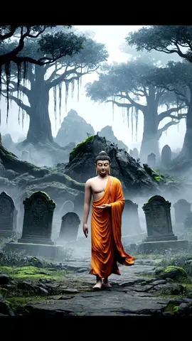 Đức Phật và ngọn núi mộ Trên con đường hành đạo, Đức Phật đi qua một ngọn núi phủ sương mờ, nơi từng có vô số ngôi mộ cổ nằm lặng lẽ giữa rừng sâu. Mỗi ngôi mộ như kể lại một kiếp người đã qua – những nỗi khổ, lầm mê và ái dục chưa được giải thoát. Bỗng nhiên, từ trong làn sương ấy, những ngôi mộ bắt đầu rung chuyển. Đất đá nứt toác, từng luồng khói đen bay lên, hóa thành vô số con quỷ dữ. Chúng hiện ra với tiếng gào thét, mang theo hận thù, tìm cách ám hại Đức Phật. Nhưng Đức Phật vẫn an nhiên bước đi. Ánh sáng từ thân Ngài tỏa ra, chiếu rọi khắp núi. Trước hào quang của lòng từ bi và trí tuệ, bầy quỷ tan biến, hóa trở lại thành những đóa hoa sen trắng, nở rộ giữa nghĩa địa lạnh lẽo. Ngọn núi mộ trở nên thanh tịnh – nơi u ám biến thành cảnh giới giác ngộ. #nammoadidaphat #phatgiao #phatphapnhiemmau #phatphap #adidaphat 