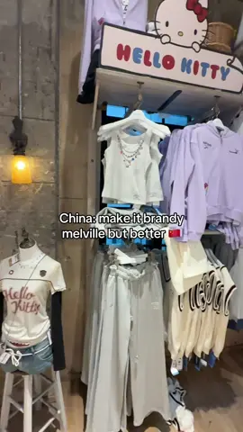 the hello kitty collab is actually insane 🔥 #shanghai #shopping #chinesestyle #china #brandy 
