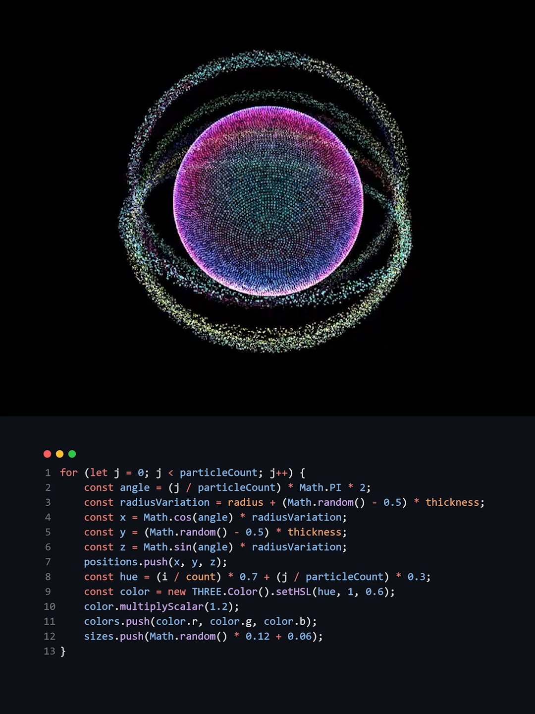 COOL Particle Sphere Using JavaScript! #javascript #htmlcss #computerscience #coding #fyppppppppppppppppppppppp