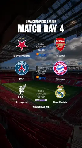 Jadwal Malam Ini UEFA Champions League #jadwalbola #jadwalmalamini #ucl 