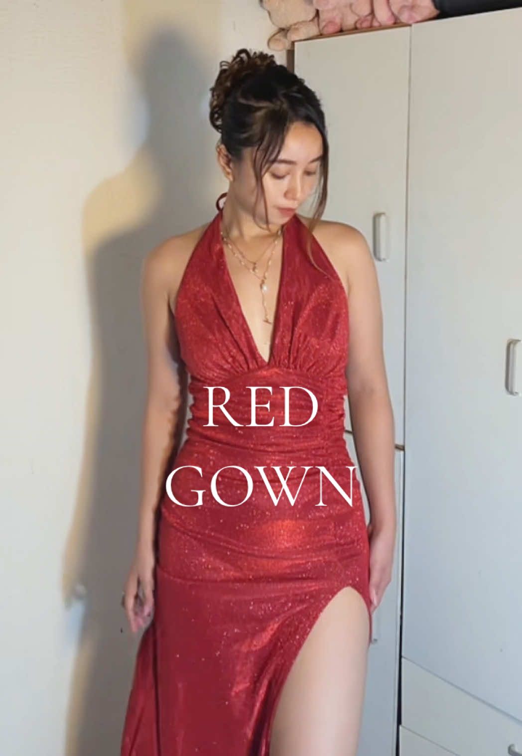 HOT LITERAL 🔥 long red gown with slit !!!! #partydress #longgown #pageant #pageantry #redgown #longdres #gownwithslit #elegantdress 