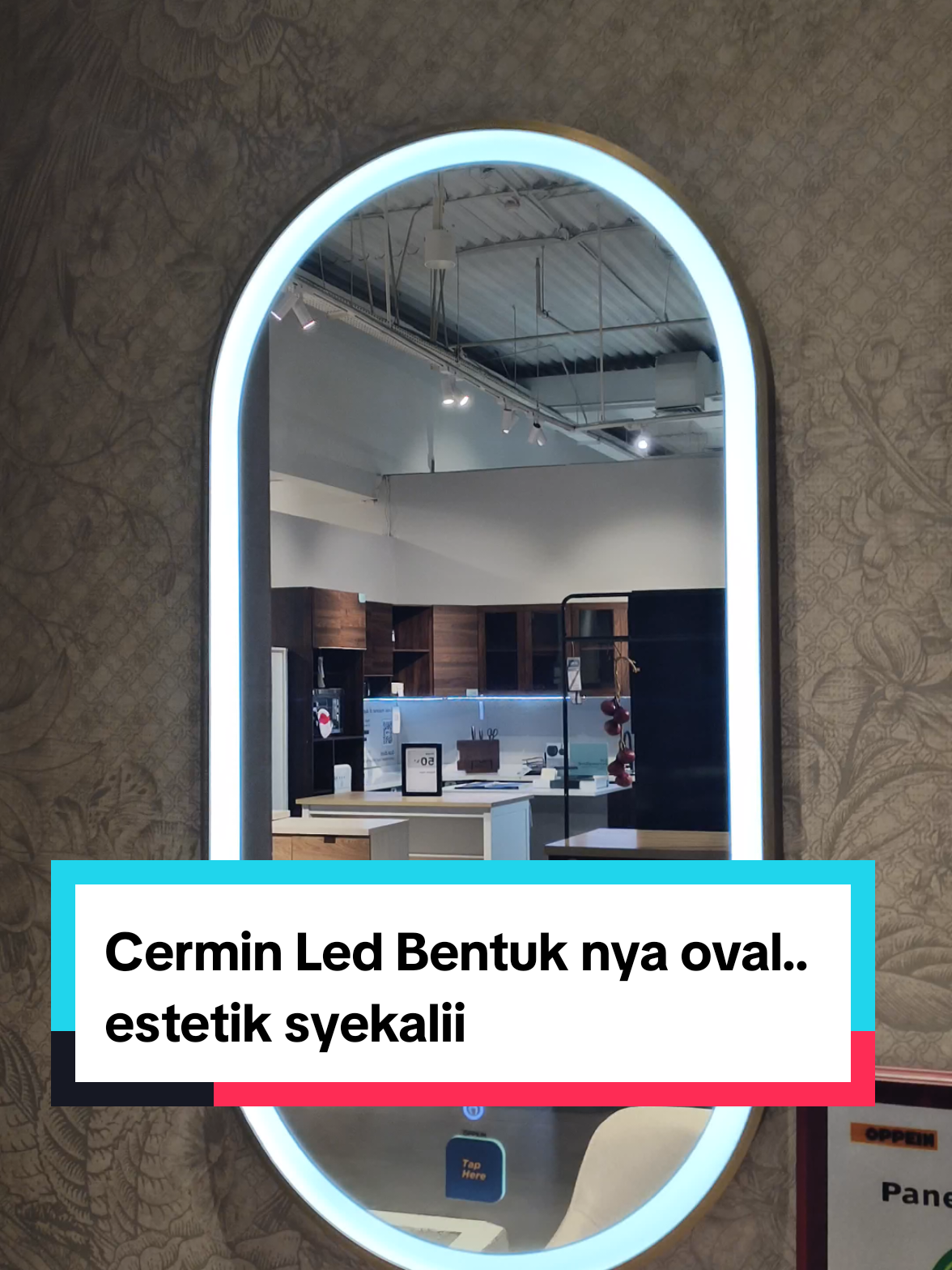 Rekomendasi cermin Led bisa custom ukuran..  #cerminled #cerminoval #cermincustom #cermin #cerminestetik 