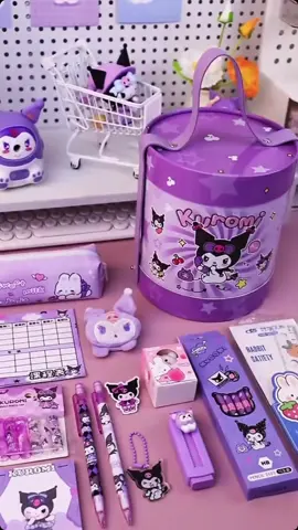 Adorable kawaii cartoon school supplies gift bucket✨ #kuromigiftideas #sanrio #kuromilover #giftidea #perfectgifts 