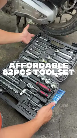 Kompletong toolset para sa motor at sasakyan #tools #toolset #chromevanadiumtools #82pcstools #affordabletoolset 
