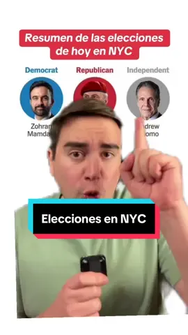 Mamdani el favorito. Trump pidiendo votar por Cuomo, un exgobernador acusado de acoso. Y Sliwa que ni pinta ##EEUU #NuevaYork #Cuomo #ZohranMamdani #nyc 