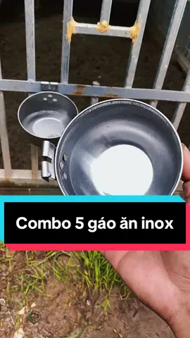 Combo 5 gáo ăn inox cho gà chọi chống rỉ#gà_chọi_việt_nam #gàchoivietnam🇻🇳 #phụkiengachoi #phụkiengachoivietnam 