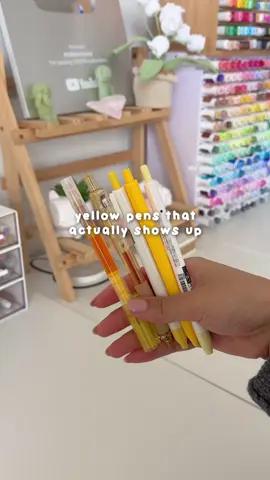 we love a yellow pen that actually shows up 🌝🫶🏻  #pens #stationery #journaling #stationeryaddict #aesthetic 
