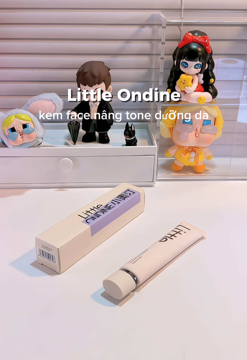 Kem face dưỡng da nâng tone nhà Little Ondine siêu mịn mướt như da em bé 🧸☁️🍬✨ #littleondine #kemnangtone #tonecream #makeup #fyp 