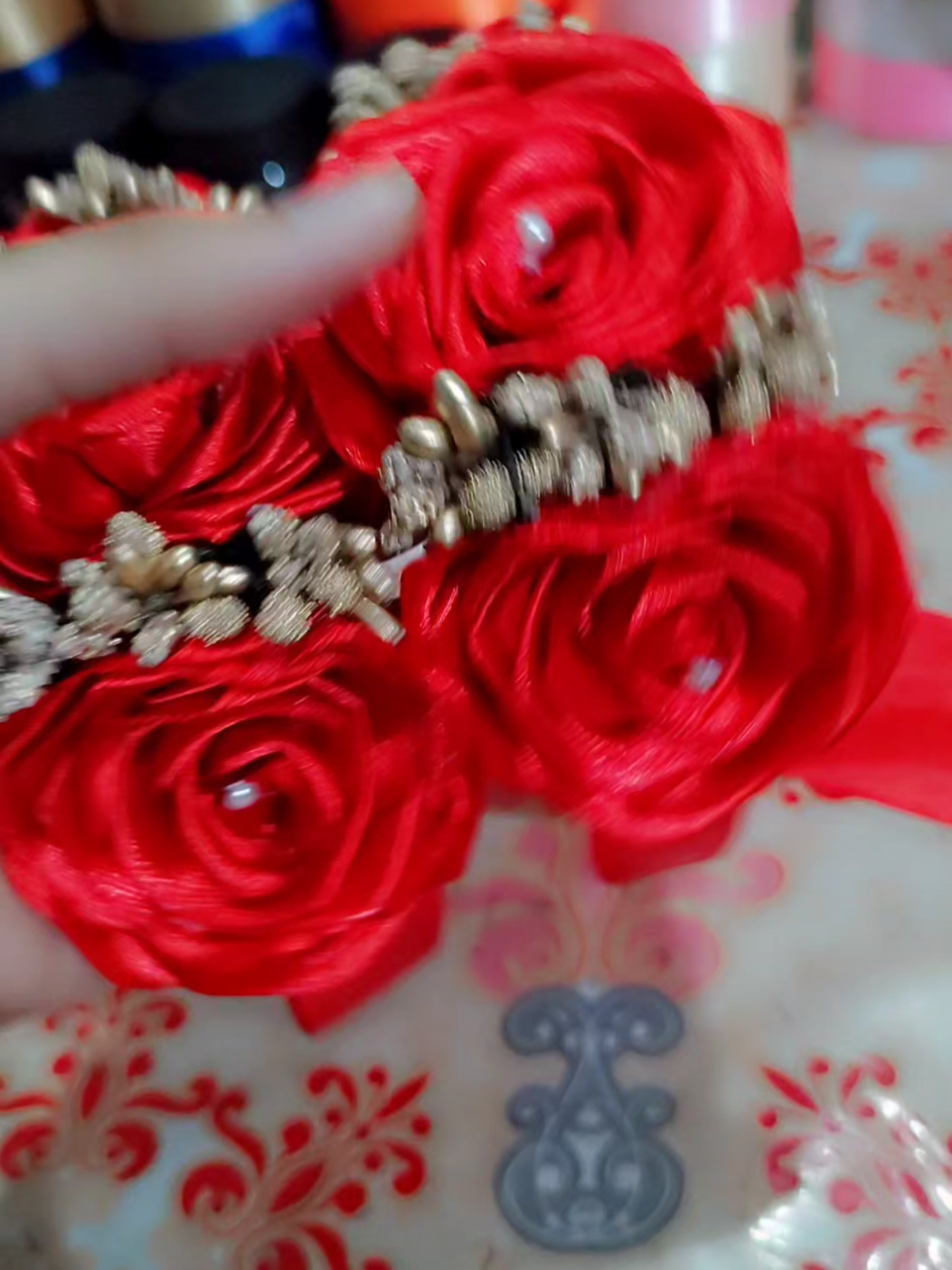 Rebion flower gajra 🎀 #crew07 #foryoupage #handmade #tiktok #viral 