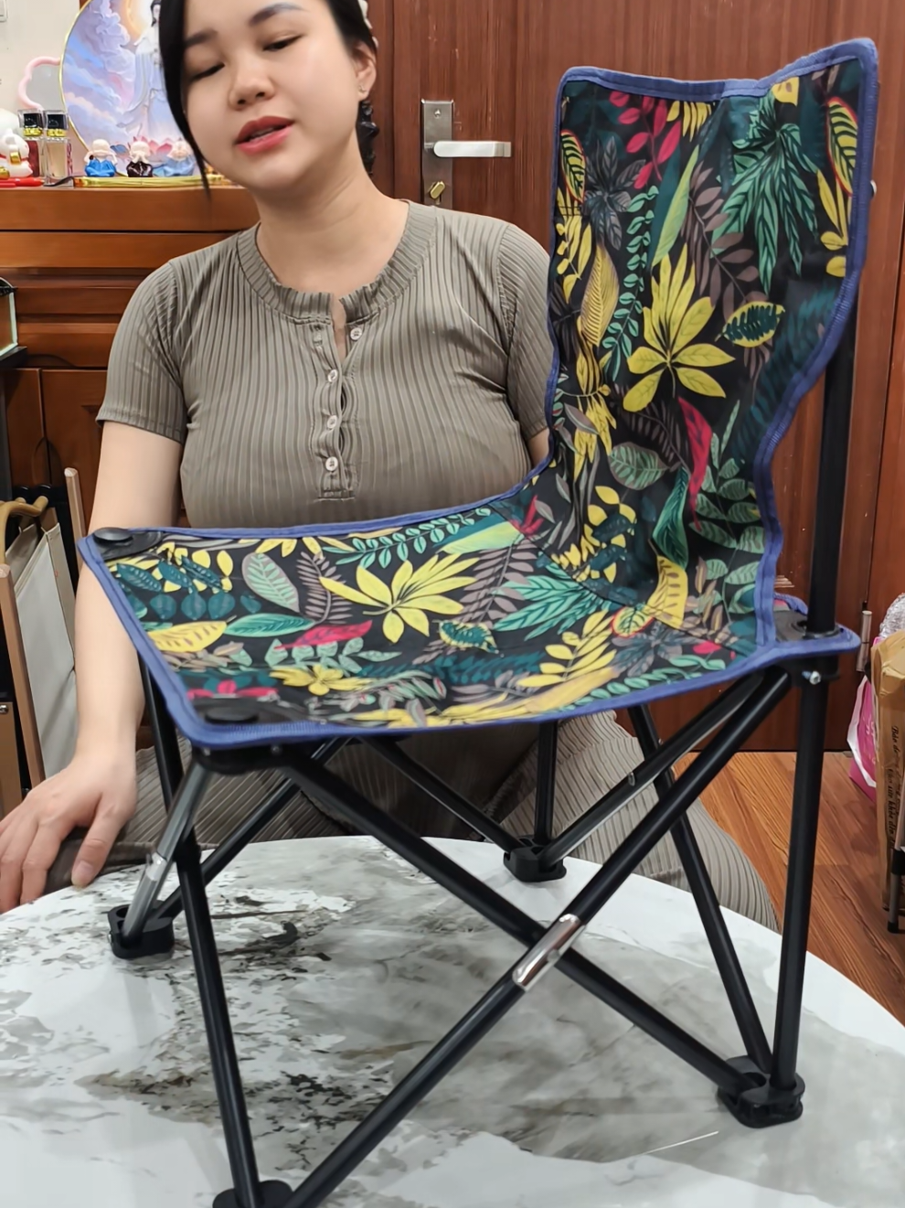 Ghế gấp gọn, ghế xếp tựa lưng #ghegapgon #ghecamping #ghecauca #cotiennhaxinh 