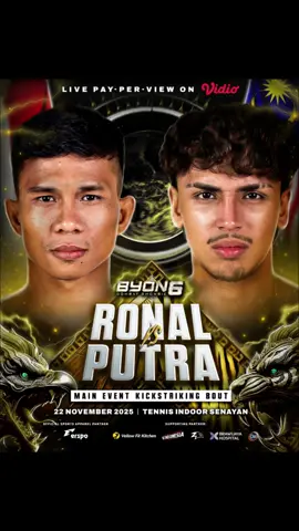 ‼️🚨OFFICIAL MAIN FIGHT POSTER RONAL SIAHAAN VS PUTRA ABDULLAH🚨‼️ Setelah saling adu psywar di Presscon 1 kemarin akankah Ronal menjadi halangan dan lawan terberat bagi Putra Abdullah, atau Putra yang akan menaklukkan sang Naga Sakti?🤔 ALL IN? 22 NOVEMBER 2025 | TENNIS INDOOR SENAYAN | LIVE PAY-PER-VIEW ON @vidiosports  #byoncombat #byonsports #byoncombatshowbiz 