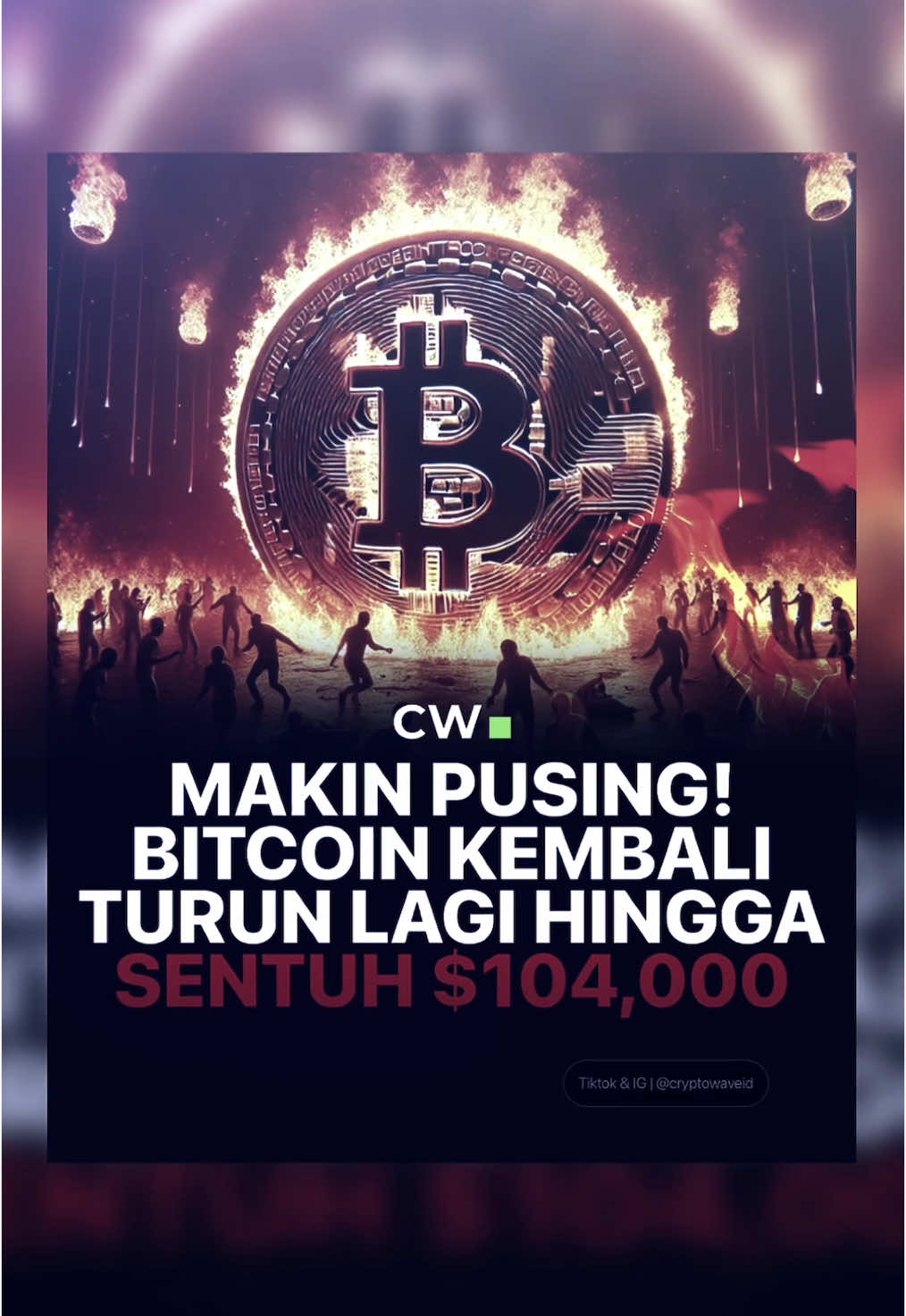 bitcoin kembali koreksi lagi hingga menyentuh di harga $104.000,pertanda apakah ini🤔 #cryptowave #fyp #masukberanda 