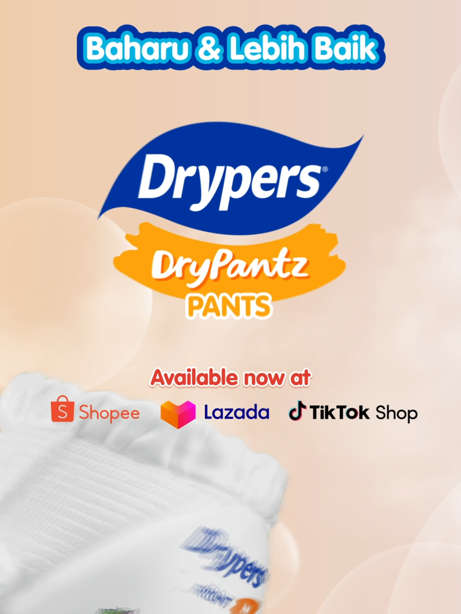 Super kering, lembut & serasi dgn.pinggang lembut tanpa kesan merah #drypersmalaysia #DrypersSuperKeringLembutSerasi #DrypersDryPantz