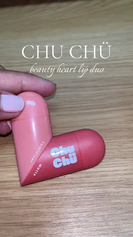 chu chü beauty’s heart lip duo #lipstick #2in1lipstick #chuchubeauty#heartlipduo 