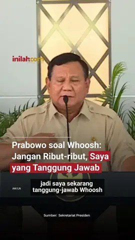 Presiden RI Prabowo Subianto meminta seluruh pihak untuk tidak mempermasalahkan terkait utang yang menjerat proyek Kereta Cepat Jakarta–Bandung (KCJB) alias Whoosh. Ia mengaku sudah mempelajari dan akan bertanggung jawab terkait masalah tersebut. Hal ini disampaikan Prabowo ketika memberikan pidato dalam peresmian Stasiun Tanah Abang Baru di Jakarta Pusat, Selasa (4/11/2025). Prabowo menekankan bahwa Indonesia bukan negara sembarangan. Ia pun sudah memperhitungkan bahwa tidak ada masalah di PT KAI, sebagai perusahaan induk Whoosh. Ia juga menegaskan bahwa Whoosh akan menjadi tanggung jawabnya sebagai Presiden RI. - Selengkapnya kunjungi website dengan klik link di bio atau download aplikasi di AppStore dan Google Play Store. #inilahNews #Whoosh #KeretaCepat #Inilahcom #titiktengah 