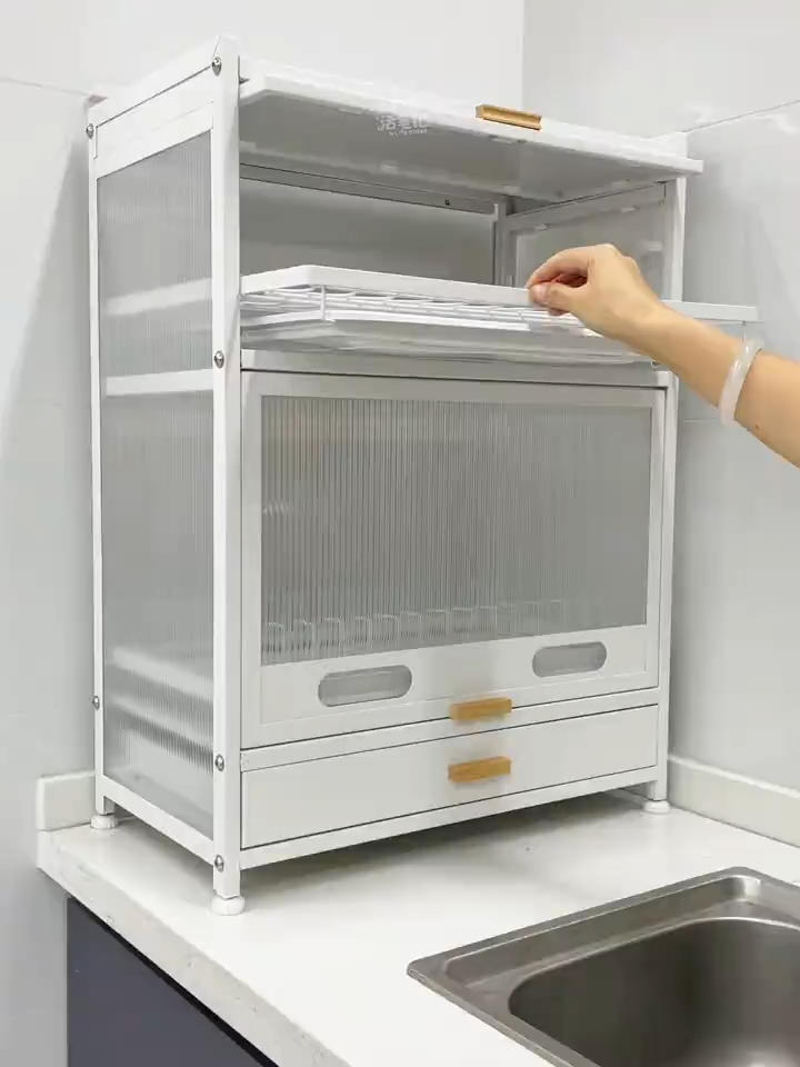 Tủ Kệ Úp Chén Đĩa Có Nắp Đậy #sieugiadung #giadung #kenhieutang #kenhatam #kenhabep #kechenbat #kedanang