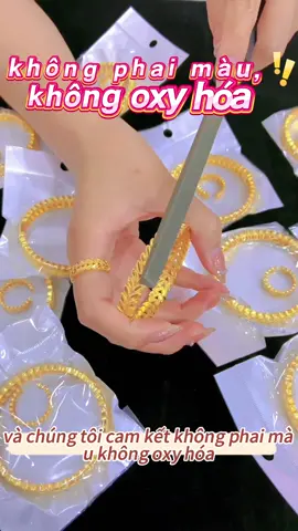 Vòng Tay Tai Lúa Mì, Phong Cách Trung Đông, Mạ Vàng 24K, Vòng Tay Thời Trang Nữ, Trang Sức Nigeria, Không Phai Màu, Không Oxy Hóa 