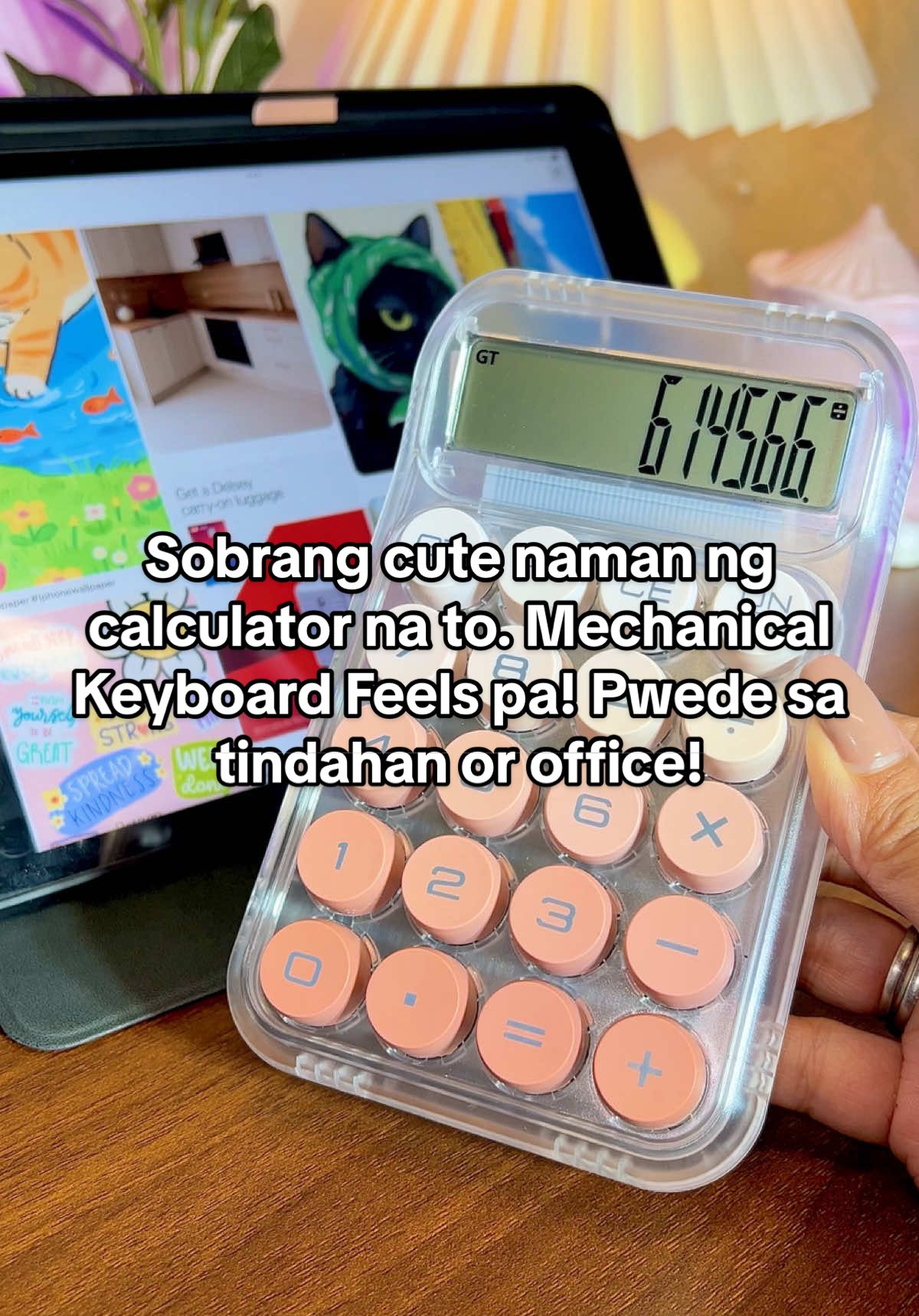 Sobrang cute naman ng calculator na to 😍 Mechanical Keyboard Feels pa! Pwede sa tindahan or office! #calculator #calculators #cutecalculator #pinkcalculator #mechanicalkeyboard 