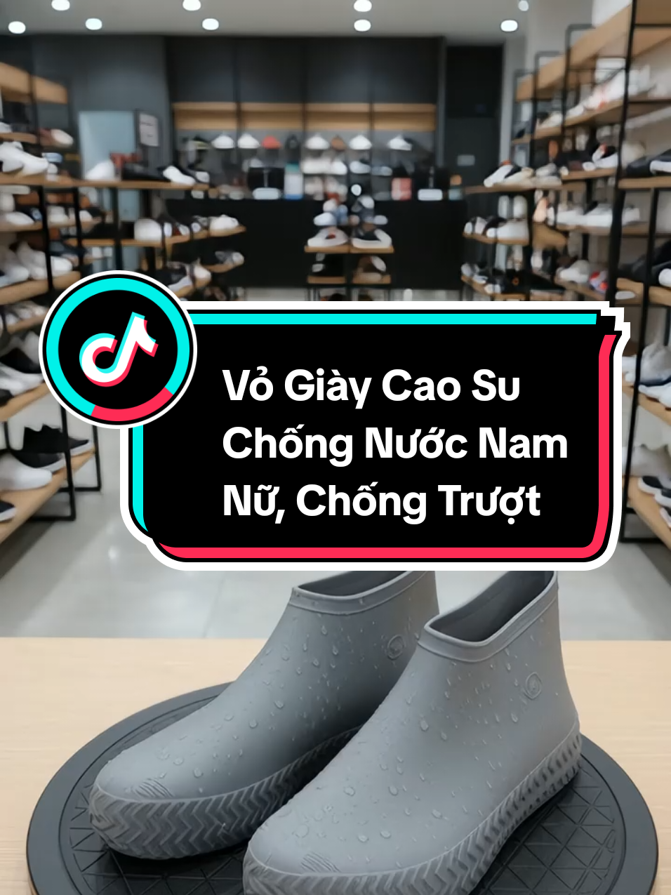 Vỏ Giày Cao Su Chống Nước Nam Nữ, Chống Trượt Bằng Gel Silica Dày #vogiay #vogiaychongnuoc #vogiaychongtruot #vogiaycaosu #xuhuong 