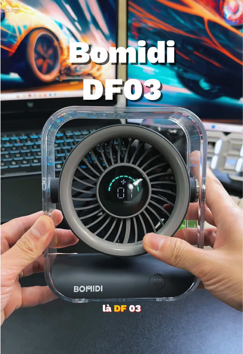 Quạt để bàn tích điện pin 9H liên tục Bomidi DF03 #quattichdien #quatdeban #anhkythuatreview 
