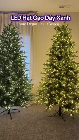 Đèn trang trí cây thông giáng sinh hạt gạo dây xanh #LaPuraCrema 