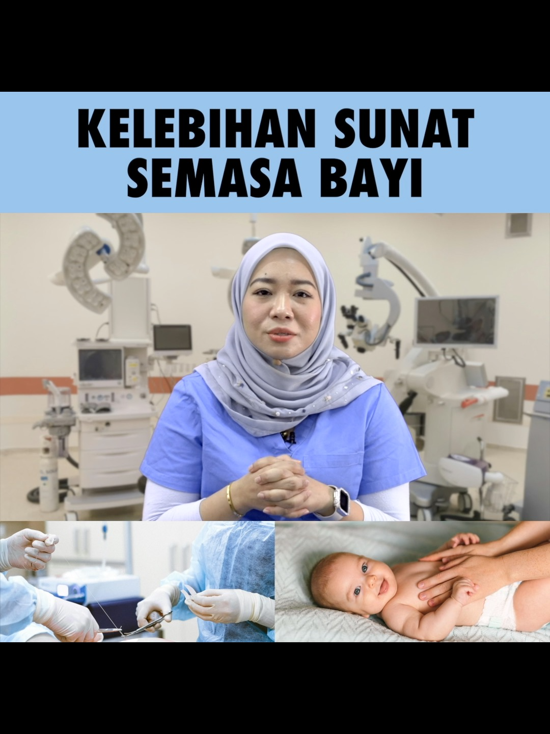Baru tau lebih mudah jaga dan baik bila sunat semasa bayi.