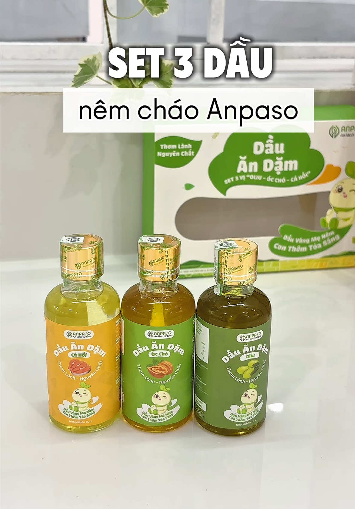 Set 3 dầu ăn dặm Anpaso cho bé tiết kiệm thơm ngon cho con nè các mom #andam #lamme #nuoicon #thucdonandam 