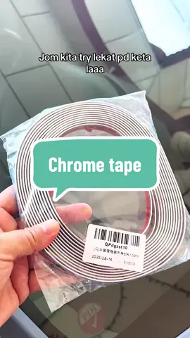 Terpulang korang lekat kat mana. Ikut je arahan pada description  #chrome #caraccessories #tape 