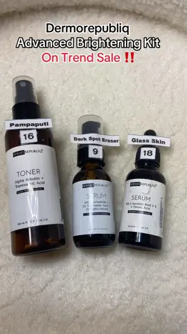 Dermorepubliq Advanced Brightening Kit On Trend Sale!! #dermorepubliq #toner #serum #advancedbrighteningkit #skincare 