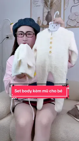 Set body dễ thươnh kèm mũ cho bé #bobodylienchobe #bobodychobe #bodygauchobe #bodysuitmuadongchobe 