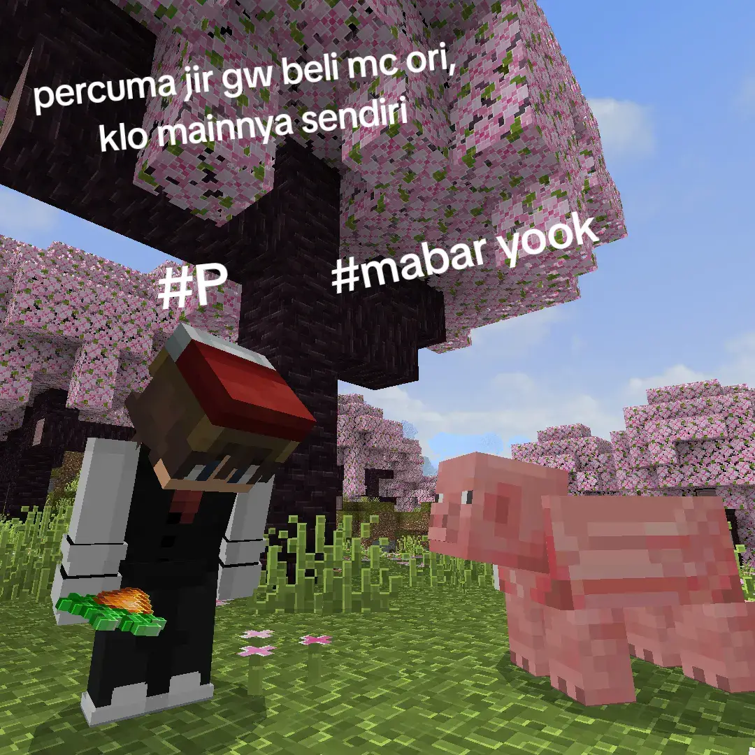 Bahan-bahan: ​2 butir telur ayam ​2-3 sendok makan minyak goreng ​Garam secukupnya ​Merica bubuk (opsional, secukupnya) ​Daun bawang (opsional, diiris tipis) ​Langkah-langkah Membuat: ​Siapkan Adonan Telur: ​Pecahkan telur ke dalam mangkuk. ​Tambahkan garam dan merica bubuk. Jika menggunakan daun bawang, masukkan irisan daun bawang. ​Kocok lepas semua bahan hingga tercampur rata dan sedikit berbusa. ​Panaskan Minyak: ​Panaskan teflon atau wajan antilengket dengan api sedang. ​Tuang minyak goreng secukupnya hingga menutupi dasar wajan. Biarkan hingga minyak benar-benar panas. ​Goreng Telur: ​Tuang adonan telur ke dalam wajan yang sudah panas. ​Anda bisa memiringkan wajan agar adonan telur menyebar merata dan berbentuk bulat. ​Masak dengan api kecil ke sedang agar bagian dalam matang sempurna dan tidak gosong di luar. ​Balik dan Masak: ​Setelah bagian bawah telur terlihat matang dan berwarna kecokelatan (sekitar 1-2 menit), gunakan spatula untuk membalik telur dadar dengan hati-hati. ​Masak sisi satunya hingga matang merata. ​Sajikan: ​Angkat telur dadar dari wajan dan tiriskan minyaknya sebentar. ​Telur dadar siap disajikan selagi hangat!#mcpe #foryou #november #Minecraft #happinesss 