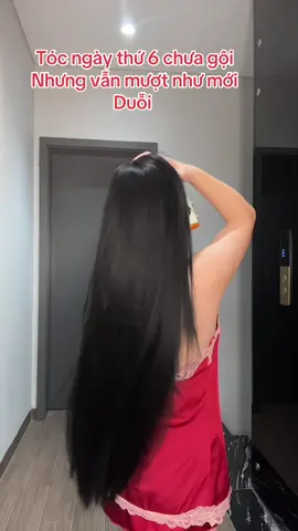 6 ngày chưa gội đầu nhưng tóc vẫn suôn mượt như mới duỗi #daugoingaicuubuoigung #tocdep #haihuoc #trends 