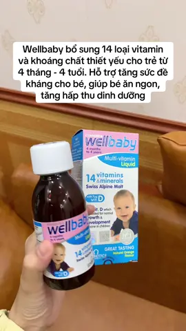 Wellbaby vitamin tổng hợp hỗ trợ tăng đề kháng cho bé từ 4 tháng - 4 tuổi #tangdekhangchobe #siroanngon #wellbabyliquid #wellbaby #vitabioticsvietnam 