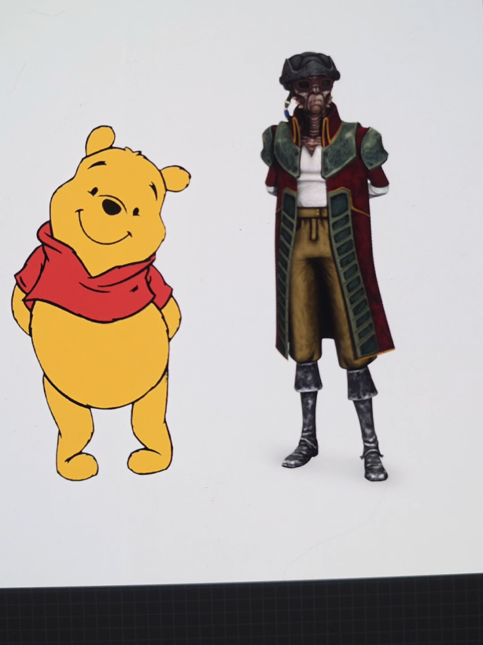 Hondo Poohnaka and his trusty monkey/pig/ lizard, Pigeon Let Let 🫡 Happy birthday to the one and only @jimjcummings , the voice of so many characters and childhoods. 🥳 . . . #megsmashables #mashables #mashable #animalcombo #poohbear 